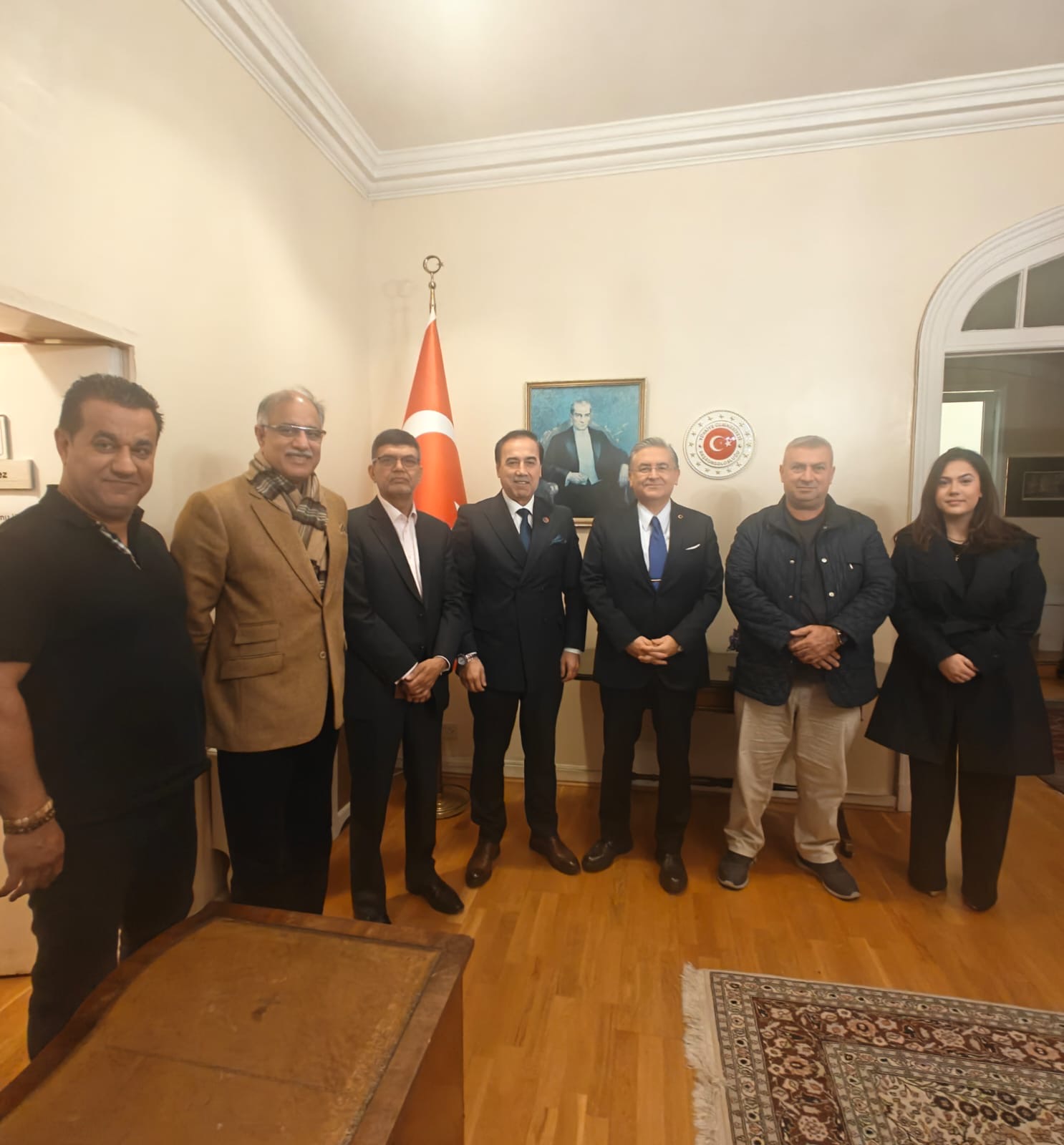 ATİK Genel Başkanı AZİZ ŞAHİN ve ATİK Heyetinden T.C. Londra Başkonsolosluğu Büyükelçi Doç. Dr. Hasan Ulusoy’a Ziyaret