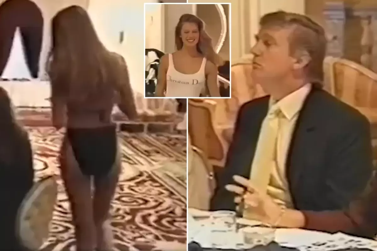 Trump'ı zora sokacak görüntüler! Modellik yarışmasında jüri olarak yer almış