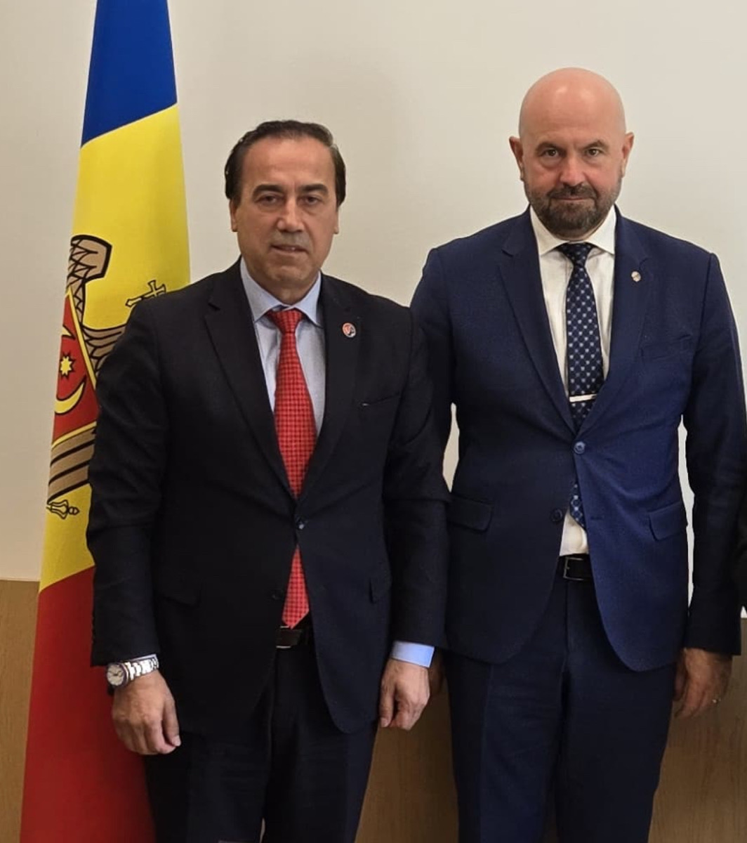 ATİK Genel Başkanı Aziz Şahin ve Heyeti Moldova Başbakan Yardımcısı , Altyapı Bakanı Vladimir Bolea ile Görüştü