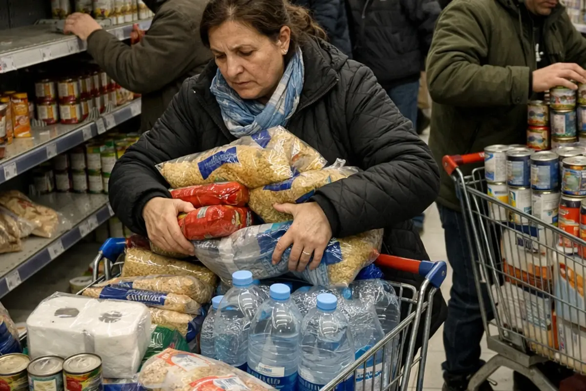 Komşuda savaş korkusu: Halk, ürün stoklamaya başladı